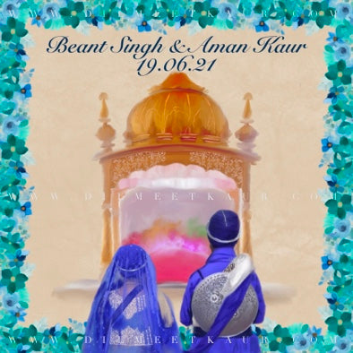 Personalised Laavan Artwork in blue