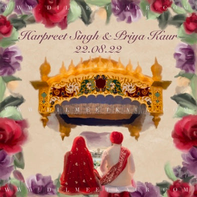 Personalised Laavan Artwork in red