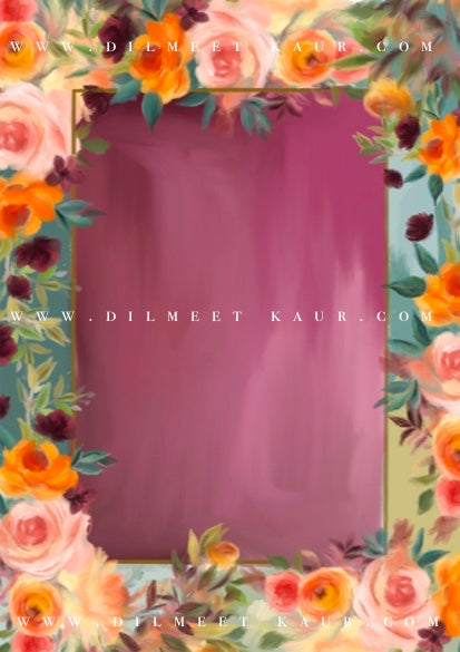 Border: Vibrant Florals