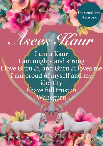 Personalised Girls Sikh Affirmations